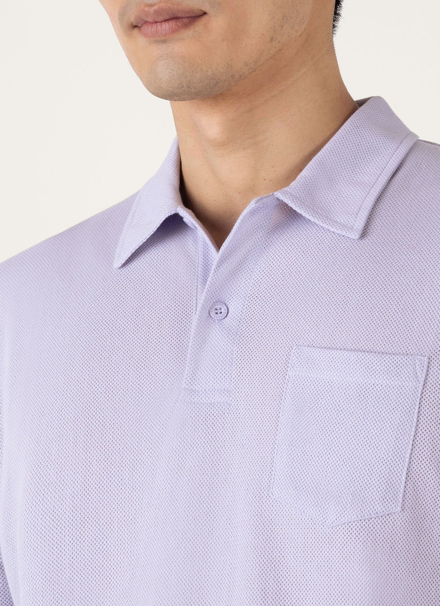 Mens Riviera Polo Shirt In Pale Lilac Mpol1026 Prax