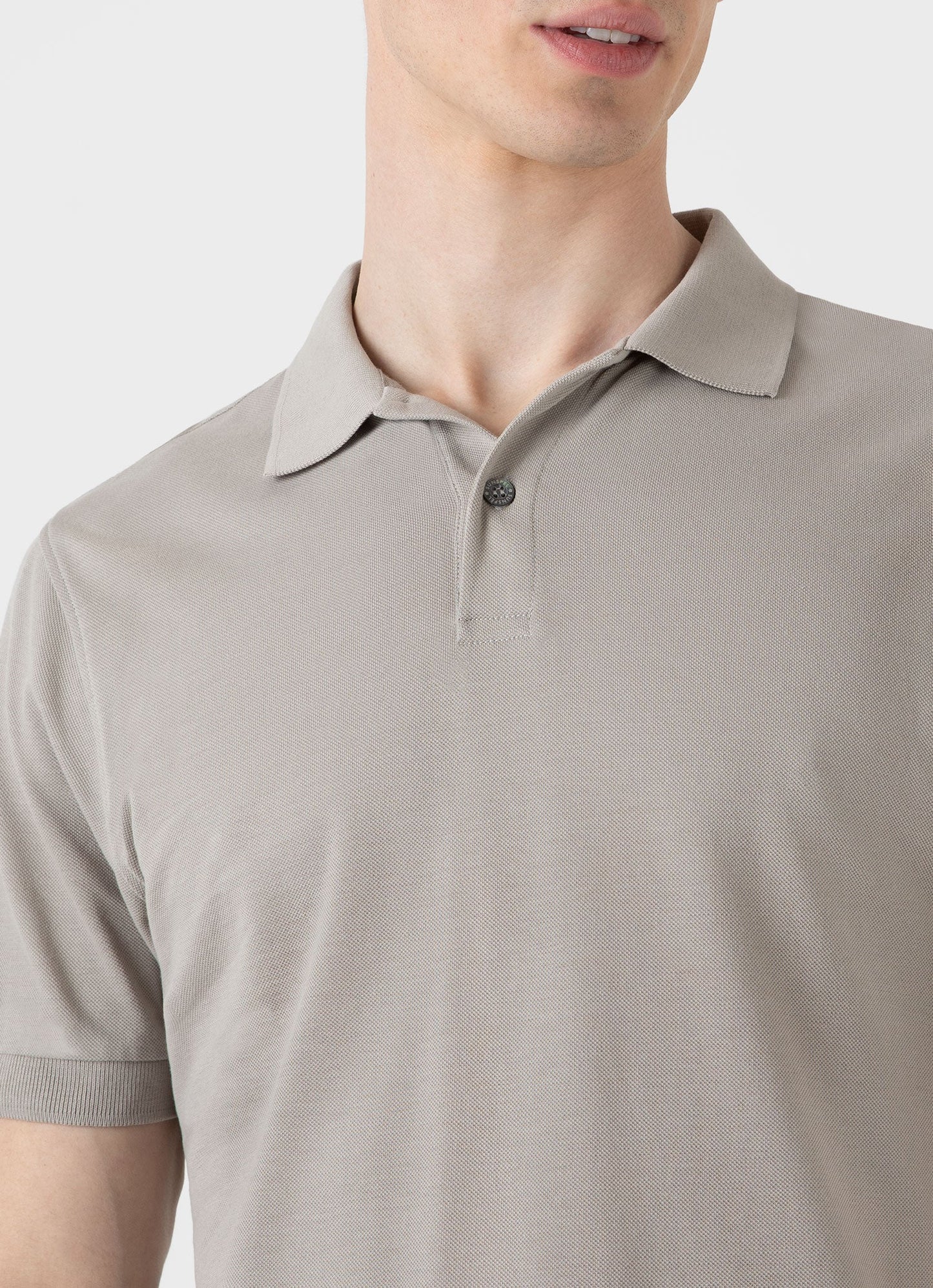 Mens Pique Polo Shirt In Mid Grey Mpol1028 Gyda