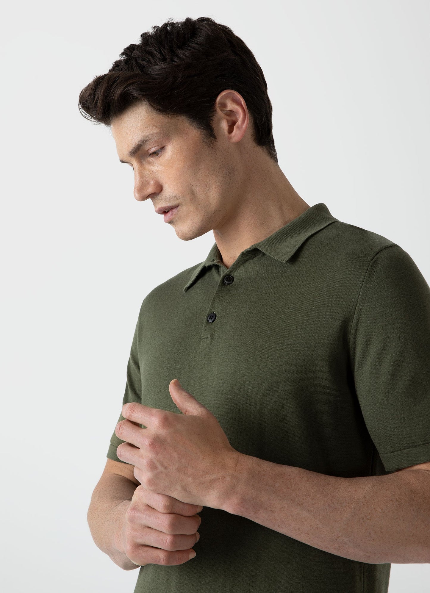Mens Sea Island Cotton Polo Shirt In Hunter Green Mpol8090 Gngc