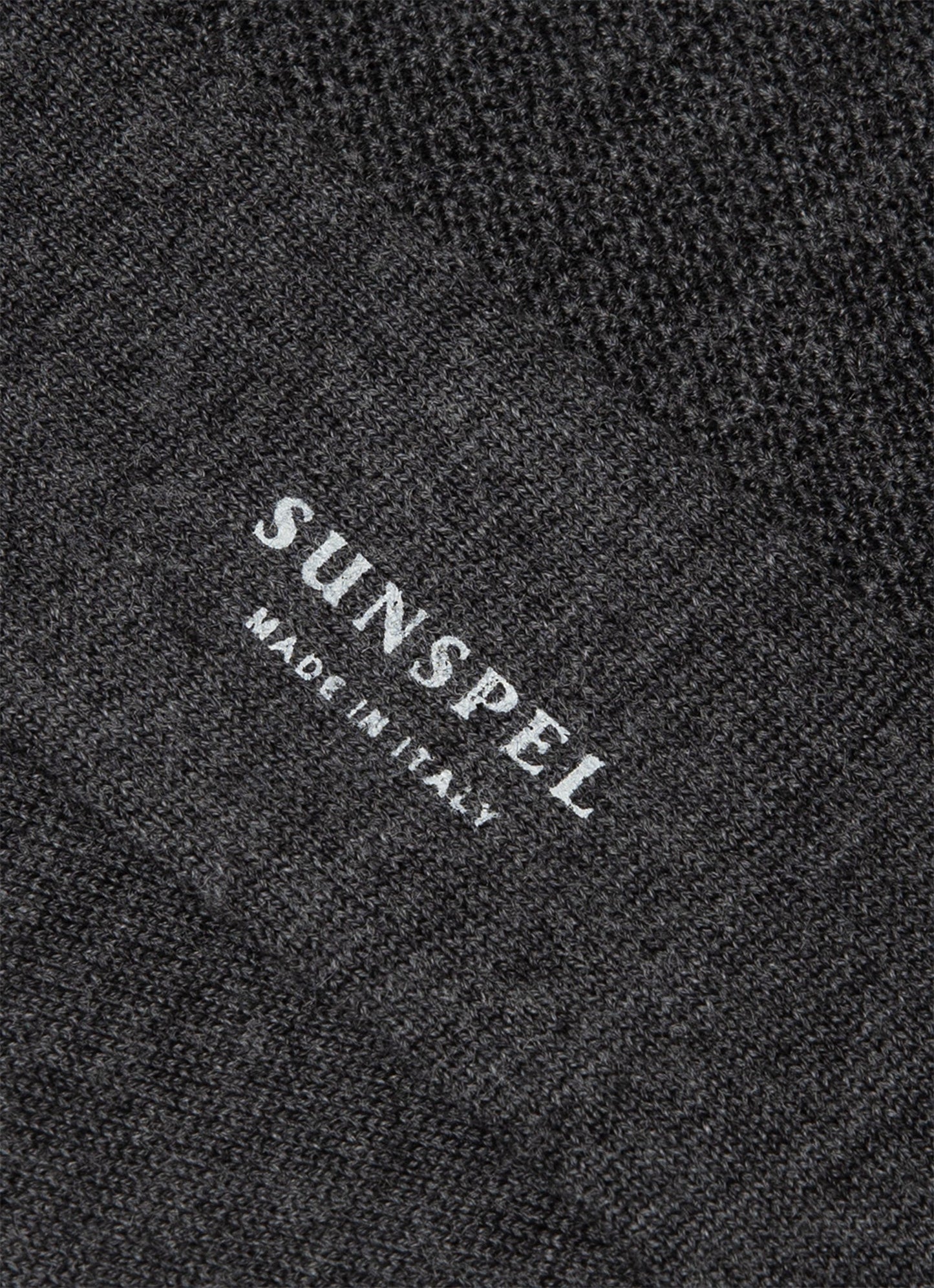 Men's Merino Wool Waffle Socks in Charcoal Melange