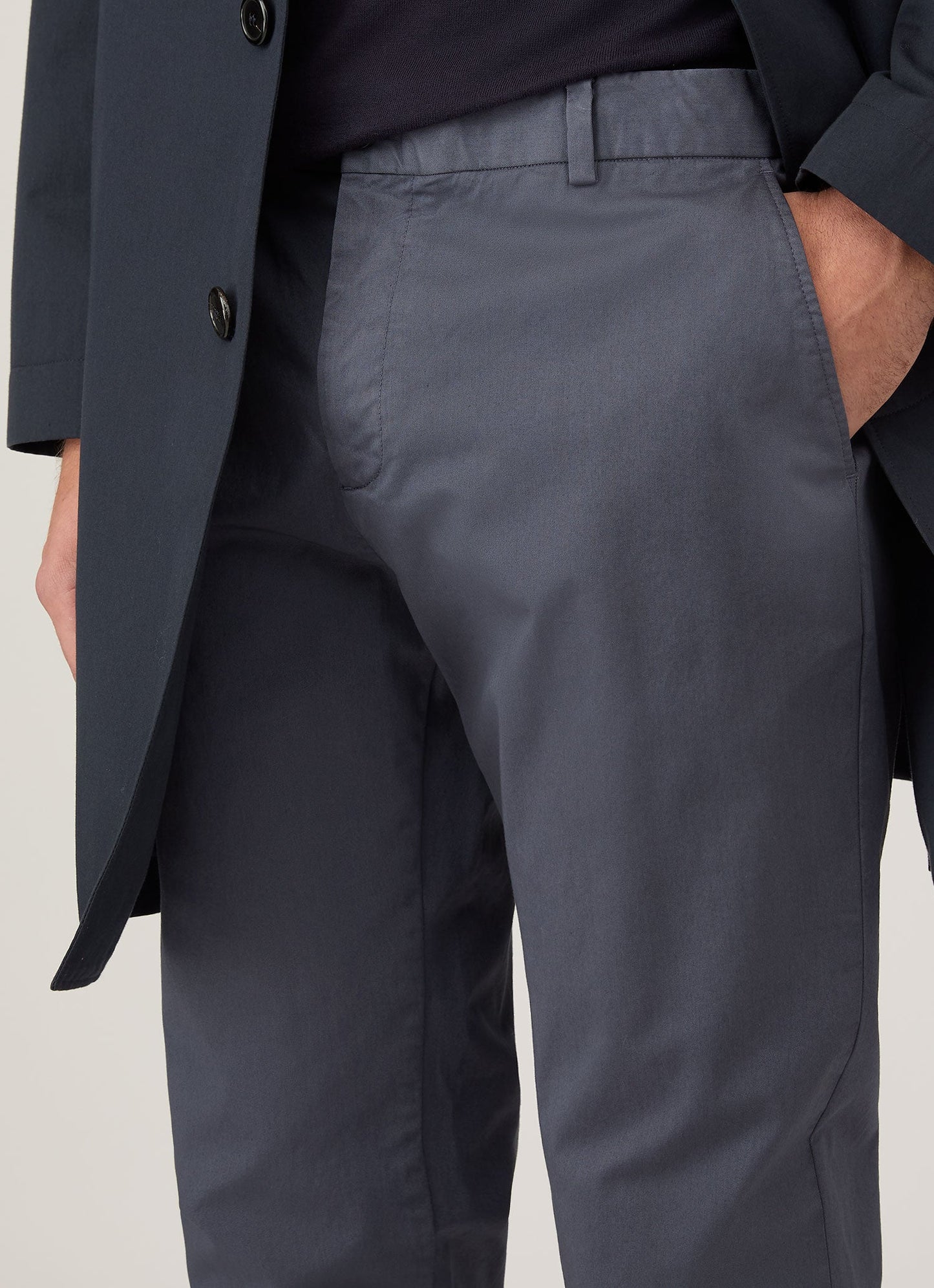 Mens Slim Fit Chino In Slate Blue Mtrs3102 Buua