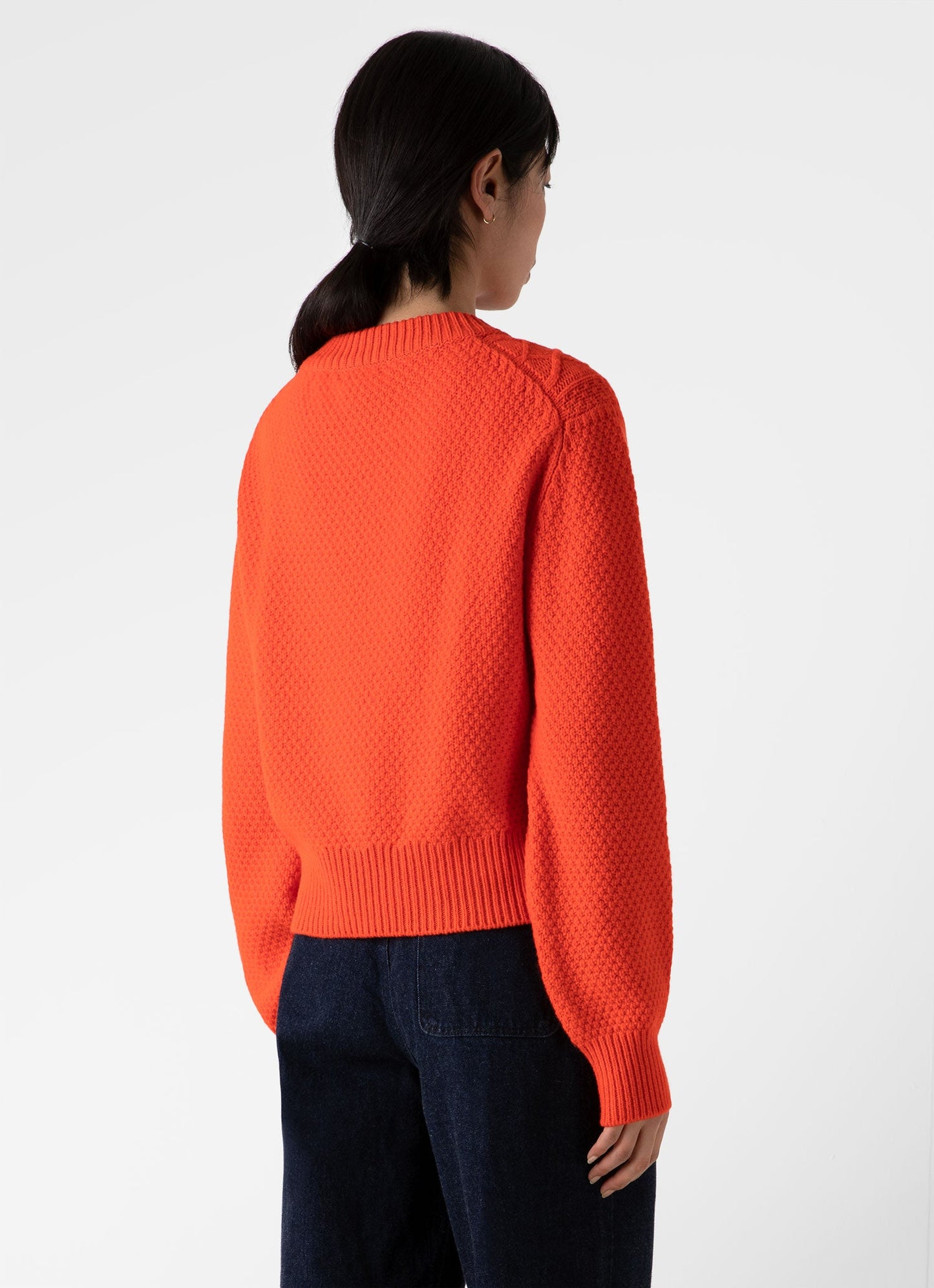 Womens Cable Knit Jumper In Magma Wjum8186 Rdee