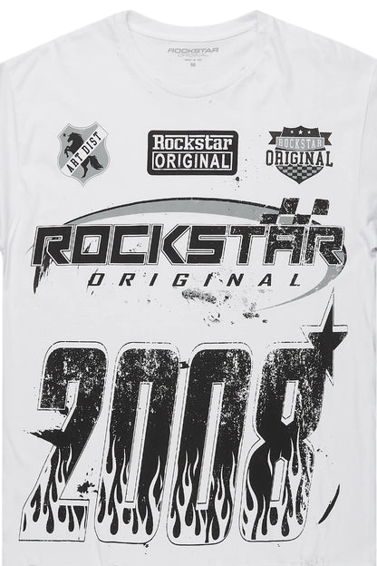 Amos White Graphic T-Shirt