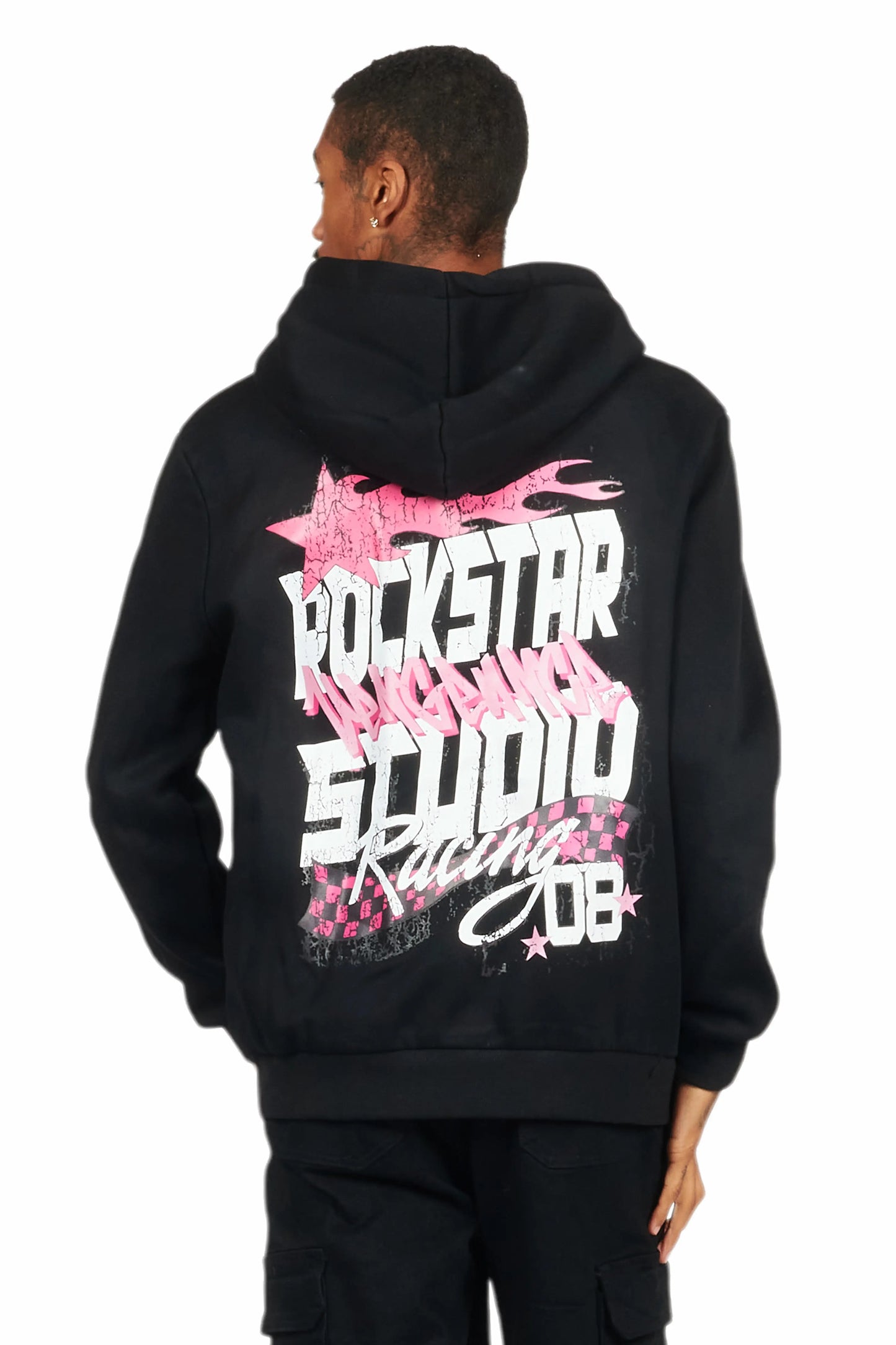 Anneso Black Graphic Hoodie
