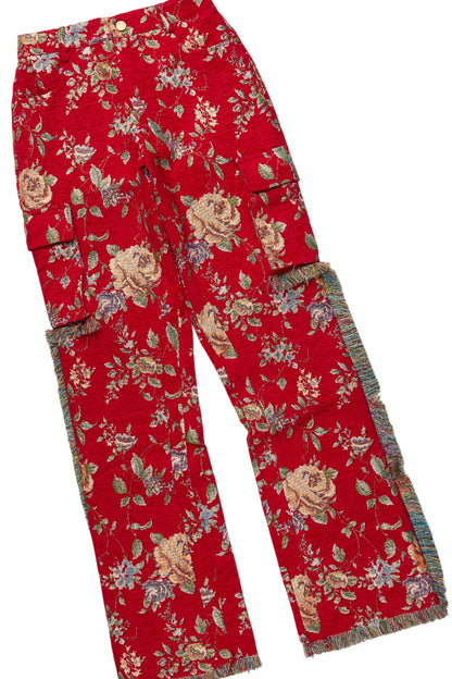 Arsenia Beige/Red Hoodie & Pant Set