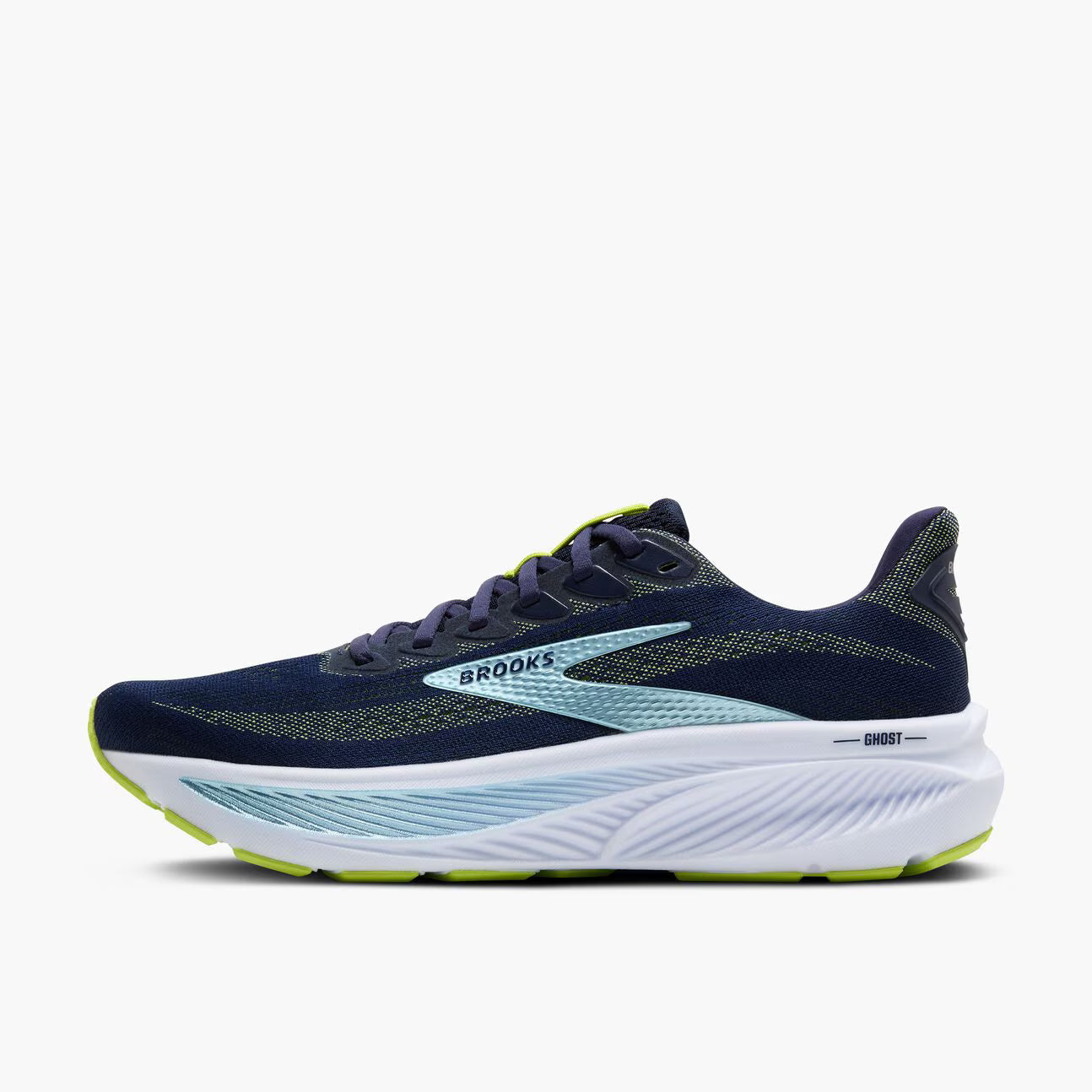 Brooks Men's Ghost 17 - Peacoat/Lime/Blue