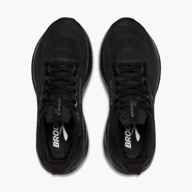 Brooks Women's Adrenaline GTS 25 - Black/Black/Ebony - Extra Wide (2E)
