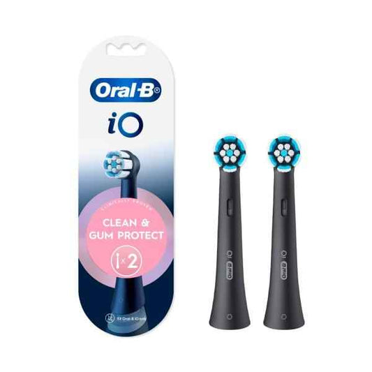 *ORAL B IO CLEAN & GUM PROTECT SENSITIVE BLACK REFILL BRUSH HEADS 2 PACK