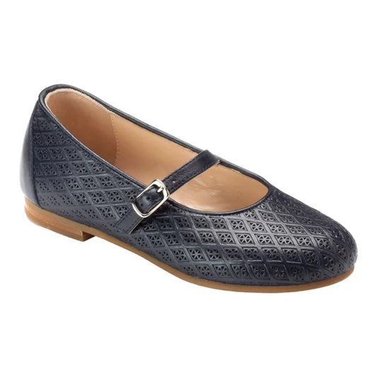 1618 - Navy Soft Leather Strap for Girl by London Kids