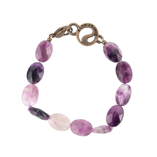 Fluorite Oval Bracelet with Clasp