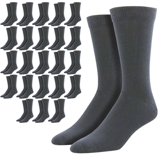 24 Pairs Bamboo Derived Loose Top Socks Diabetic Comfort Circulation Grey
