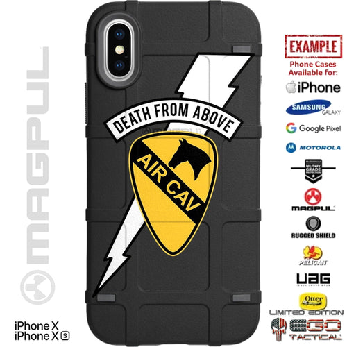 Army Air Cavalry "AIR CAV" Death From Above Division Patch Custom Printed Case Design for Apple, Samsung, Google & Motorola Phone Models