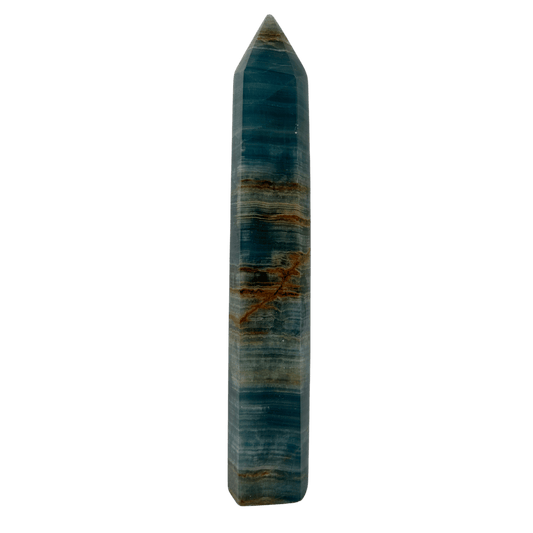 Blue Lemurian Calcite Tower #1