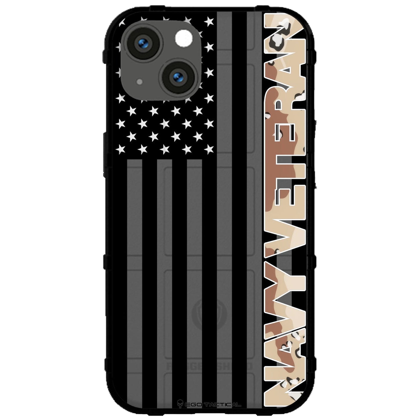 Veterans Day 2021 Army, Navy, Air Force, Marines, Coast Guard Veteran Black US American Flag & Camo Pattern Custom Printed Case Design for Apple, Samsung, Google & Motorola Phone Models