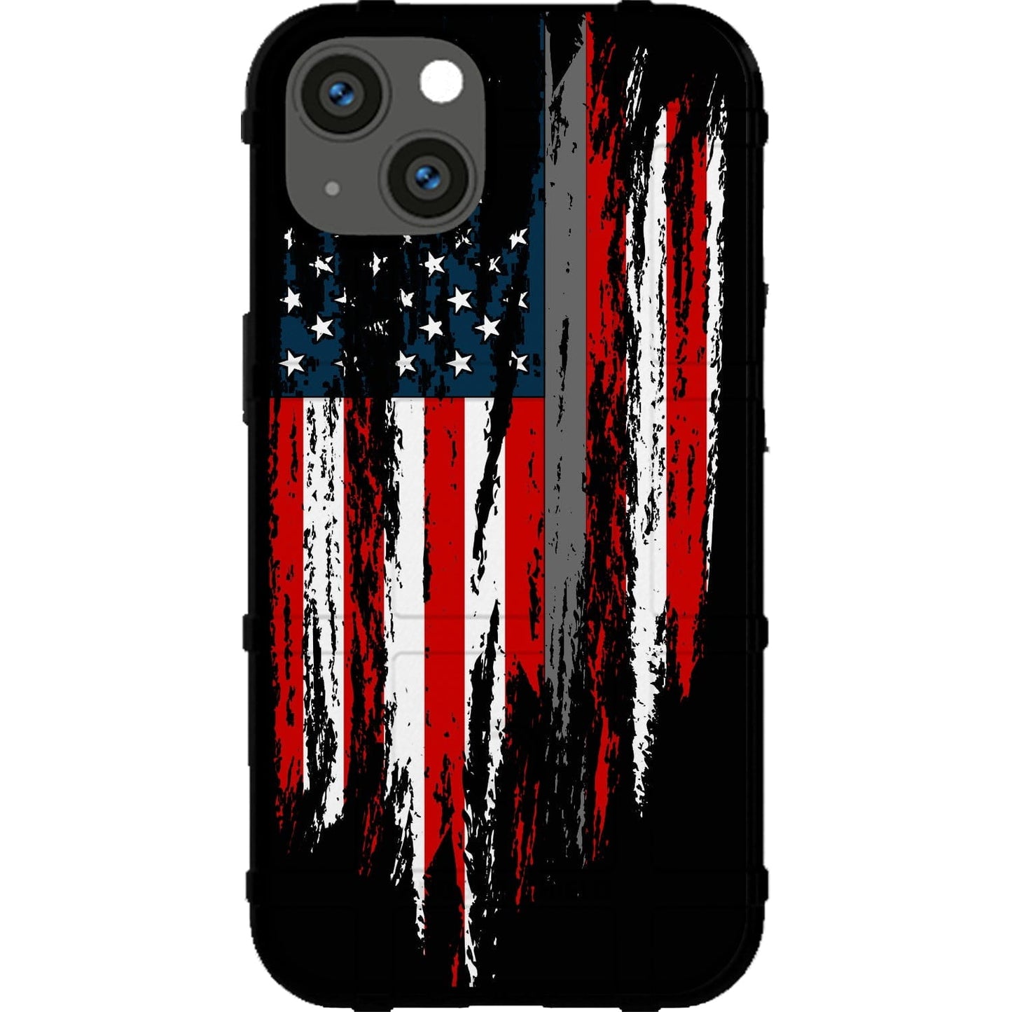 Assorted Thin Line Tattered & Torn Reversed US Flag Custom Printed Case Design for Apple, Samsung, Google & Motorola Phone Models