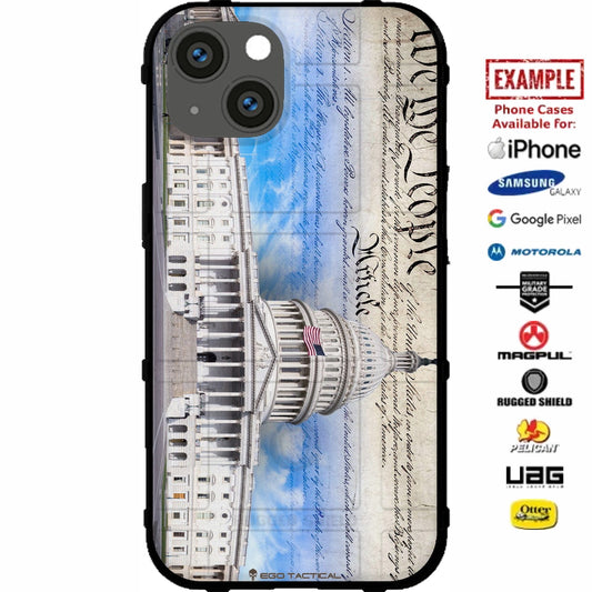 US Capital Building, We the People Constitution Custom Printed Case Design for Apple, Samsung, Google & Motorola Phone Models