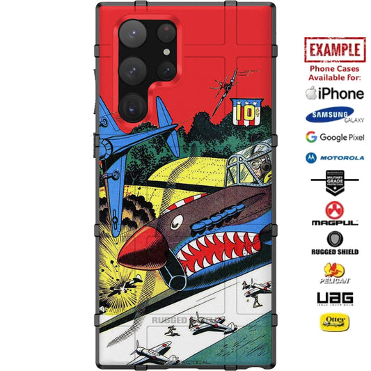 Warplane Animated WWII Aircraft Art Custom Printed Case Design for Apple, Samsung, Google & Motorola Phone Models