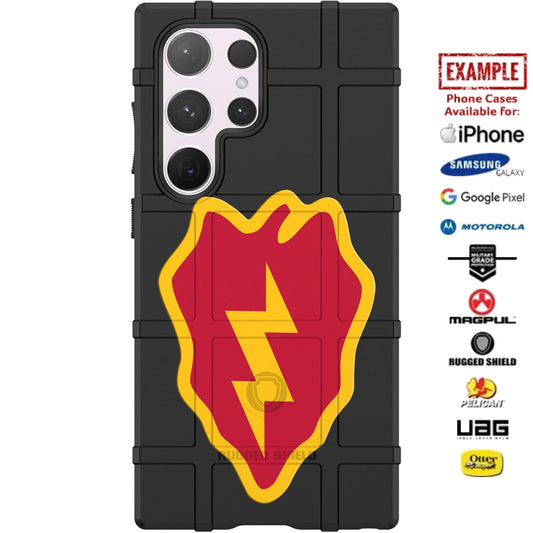 US Army 25th Infantry Division Patch "Tropic Lightning" Custom Printed Case Design for Apple, Samsung, Google & Motorola Phone Models