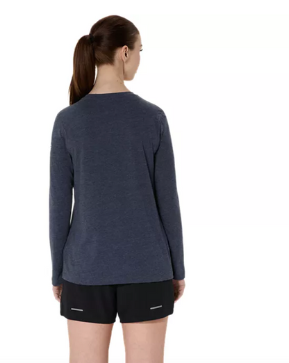 Boston 10K for Women Finisher - ASICS Women's PR Long Sleeve Triblend Tee Peacoat Heather (2012D305) (B084)