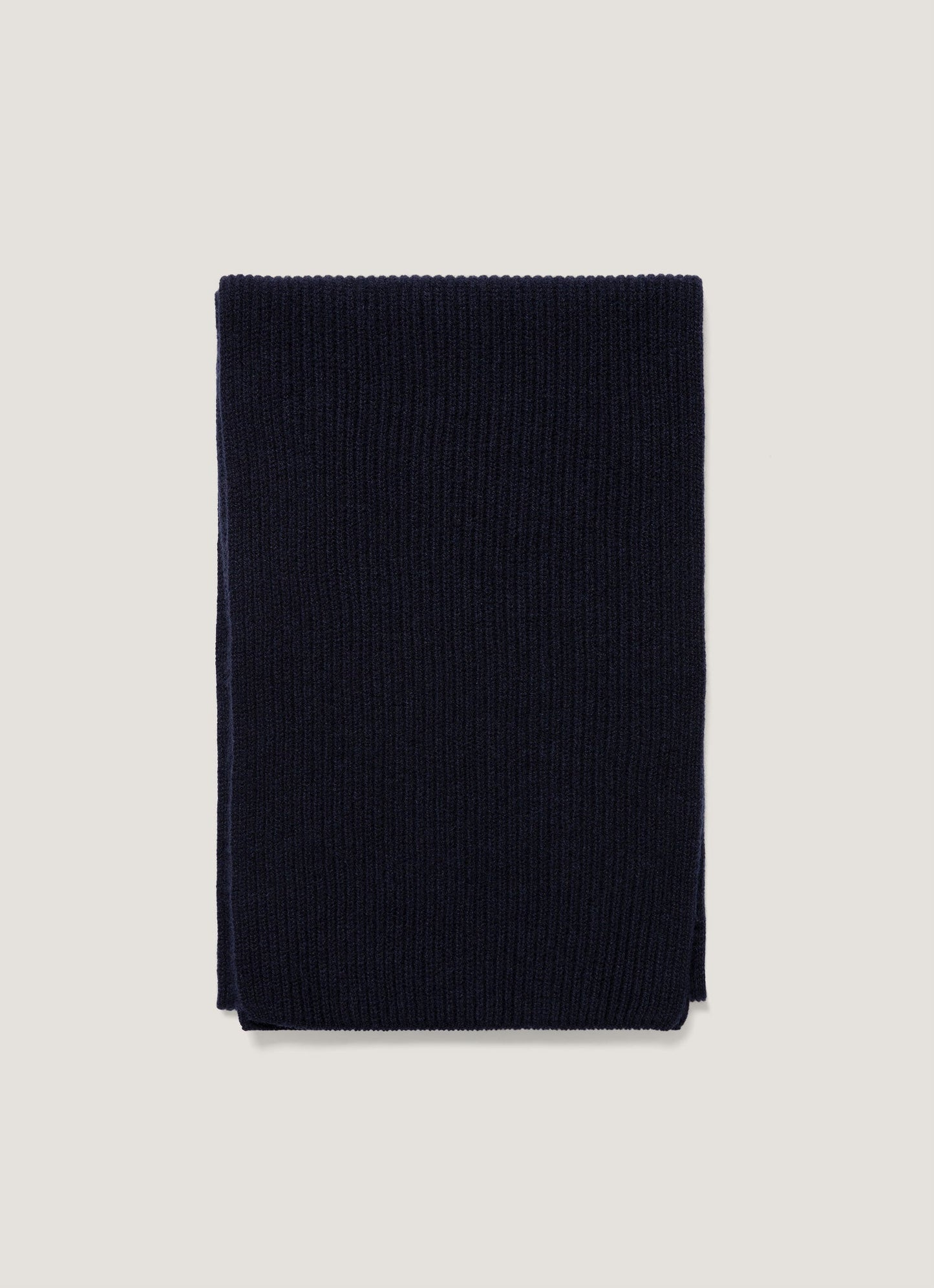 Cashmere Ribbed Scarf In Navy Asca9054 Buaa