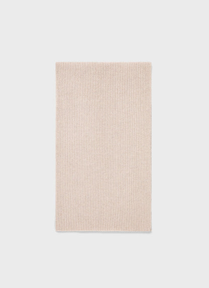 Cashmere Ribbed Scarf In Putty Asca9365 Whhq
