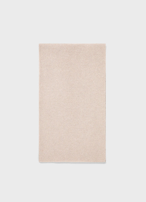 Cashmere Ribbed Scarf In Putty Asca9365 Whhq