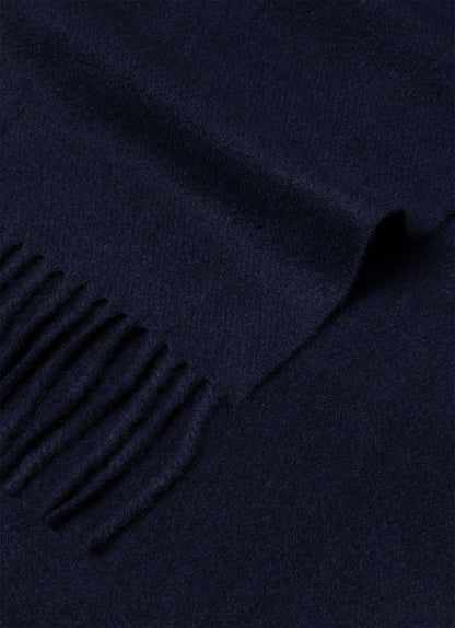Cashmere Woven Scarf In Navy Asca9467 Buaa