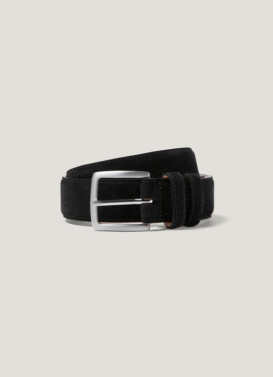 Mens Suede Belt In Black Mbel9342 Bkaa