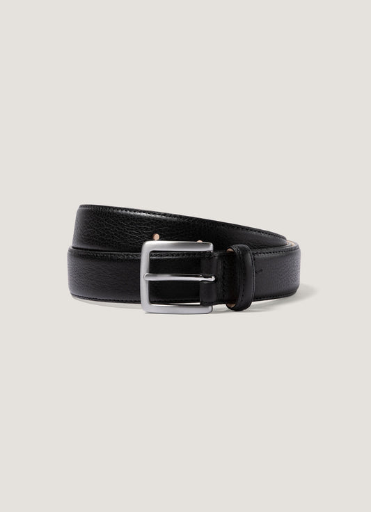 Mens Smart Leather Belt In Black Mbel9481 Bkaa