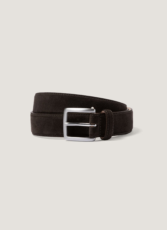 Mens Smart Suede Belt In Brown Mbel9486 Brab