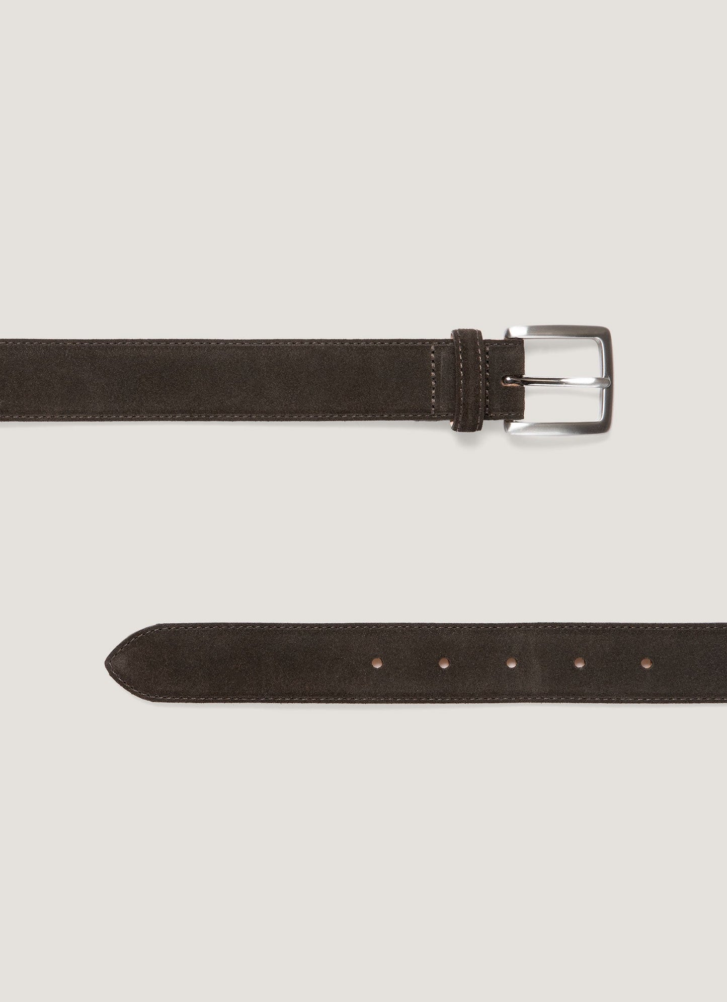 Mens Smart Suede Belt In Brown Mbel9486 Brab