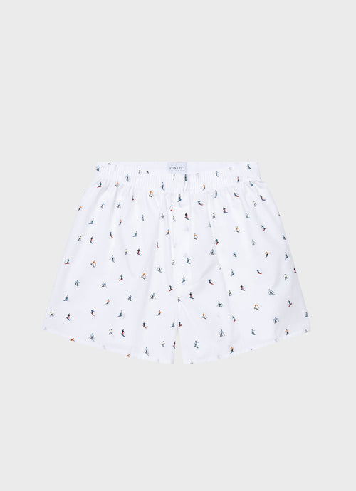 Mens Printed Boxer Shorts In Ski Slope