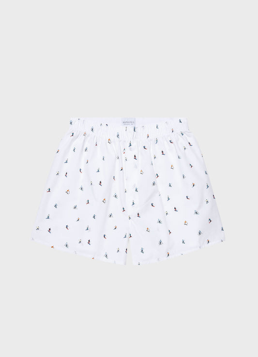 Mens Printed Boxer Shorts In Ski Slope