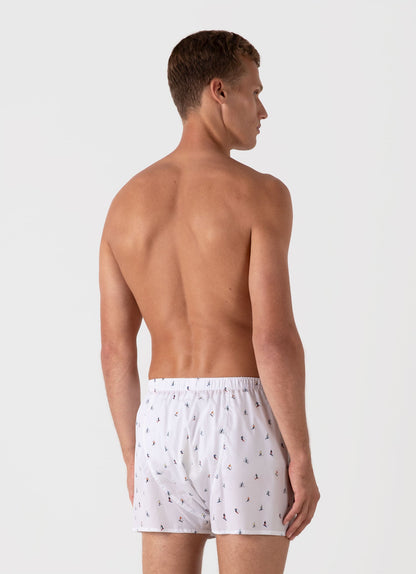 Mens Printed Boxer Shorts In Ski Slope