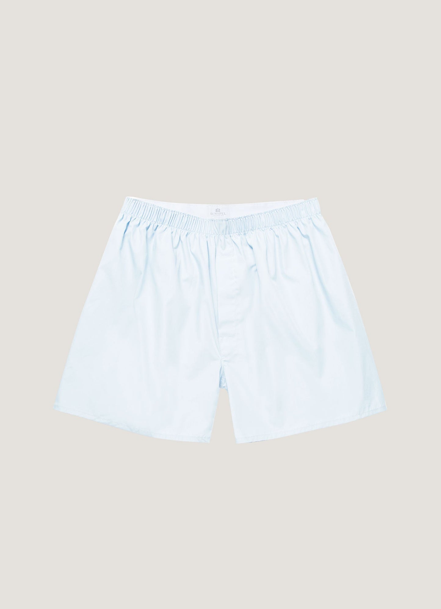 Men Poplin Cotton Long Cut Boxer Short In Blue Mbox4702 Buan