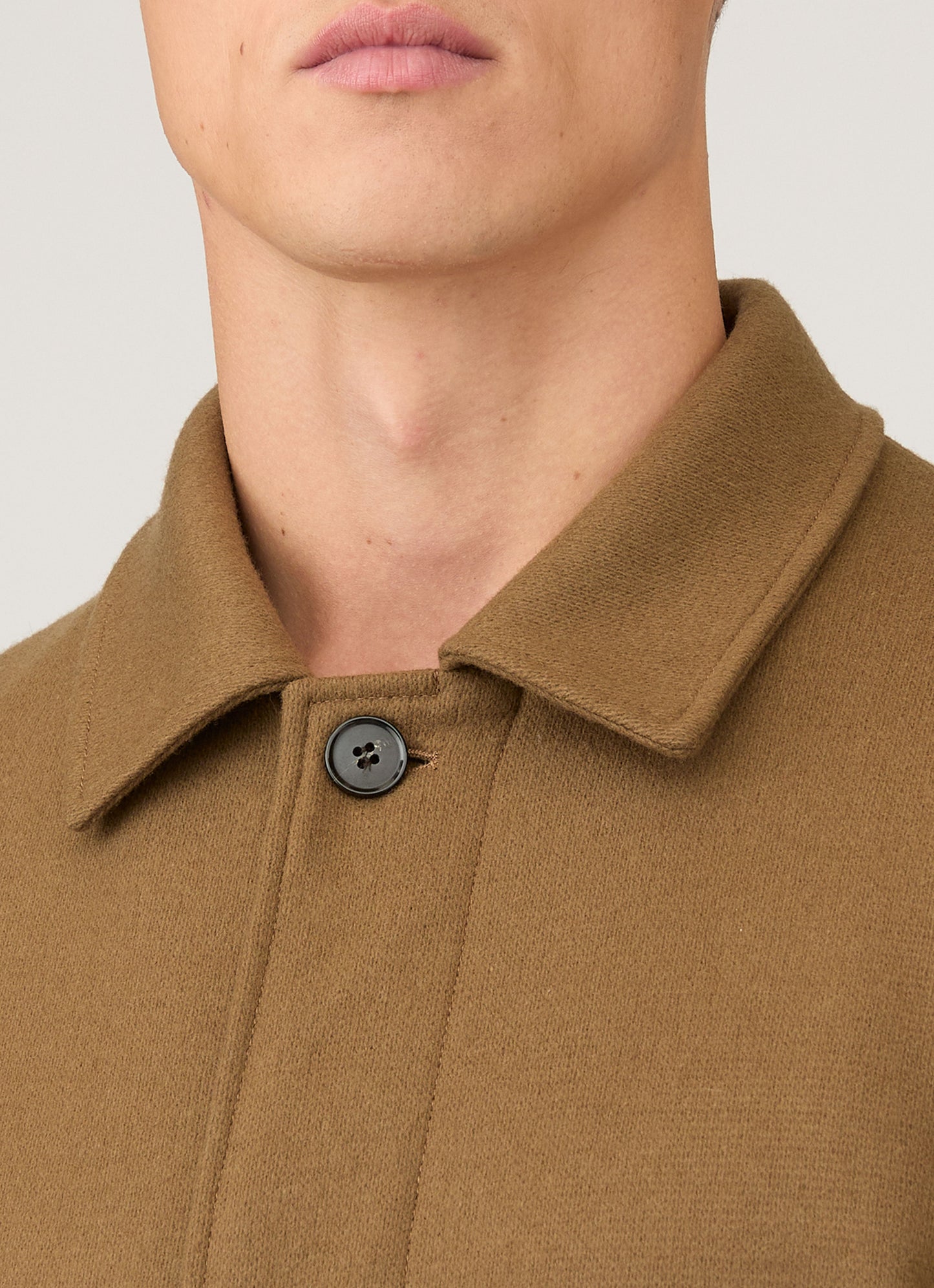 Mens Boiled Wool Coat In Mole Mcoa7334 Brgi