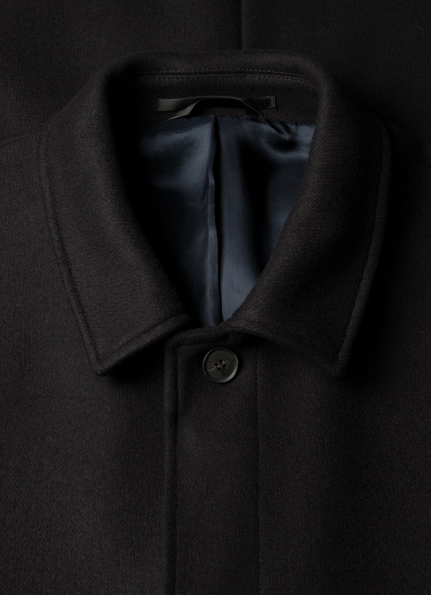 Mens Boiled Wool Coat In Navy Mcoa7334 Buaa