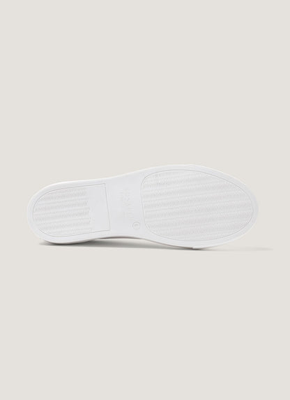 Mens Leather Tennis Shoe In White Mftw9458 Whaa