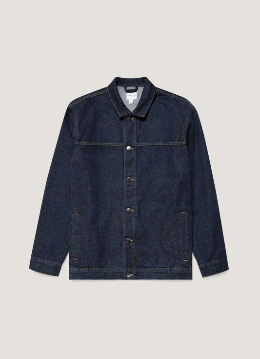 Men S Japanese Denim Jacket In Denim Rinse Wash Mjac7098 Bupc