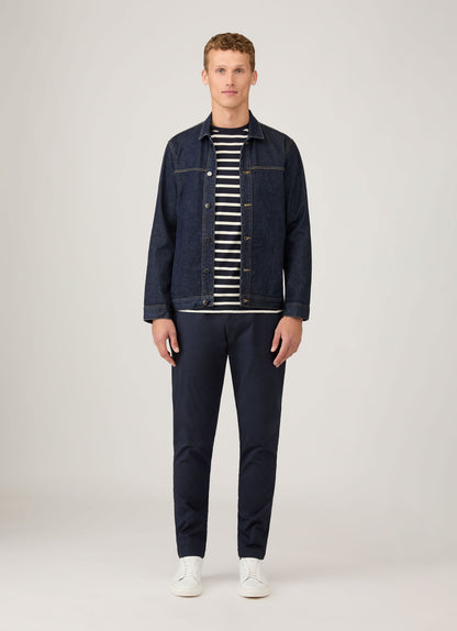 Men S Japanese Denim Jacket In Denim Rinse Wash Mjac7098 Bupc