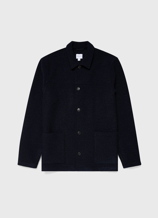 Mens Wool Donkey Jacket In Navy Mjac7113 Buaa