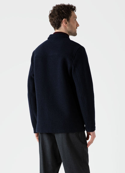 Mens Wool Donkey Jacket In Navy Mjac7113 Buaa