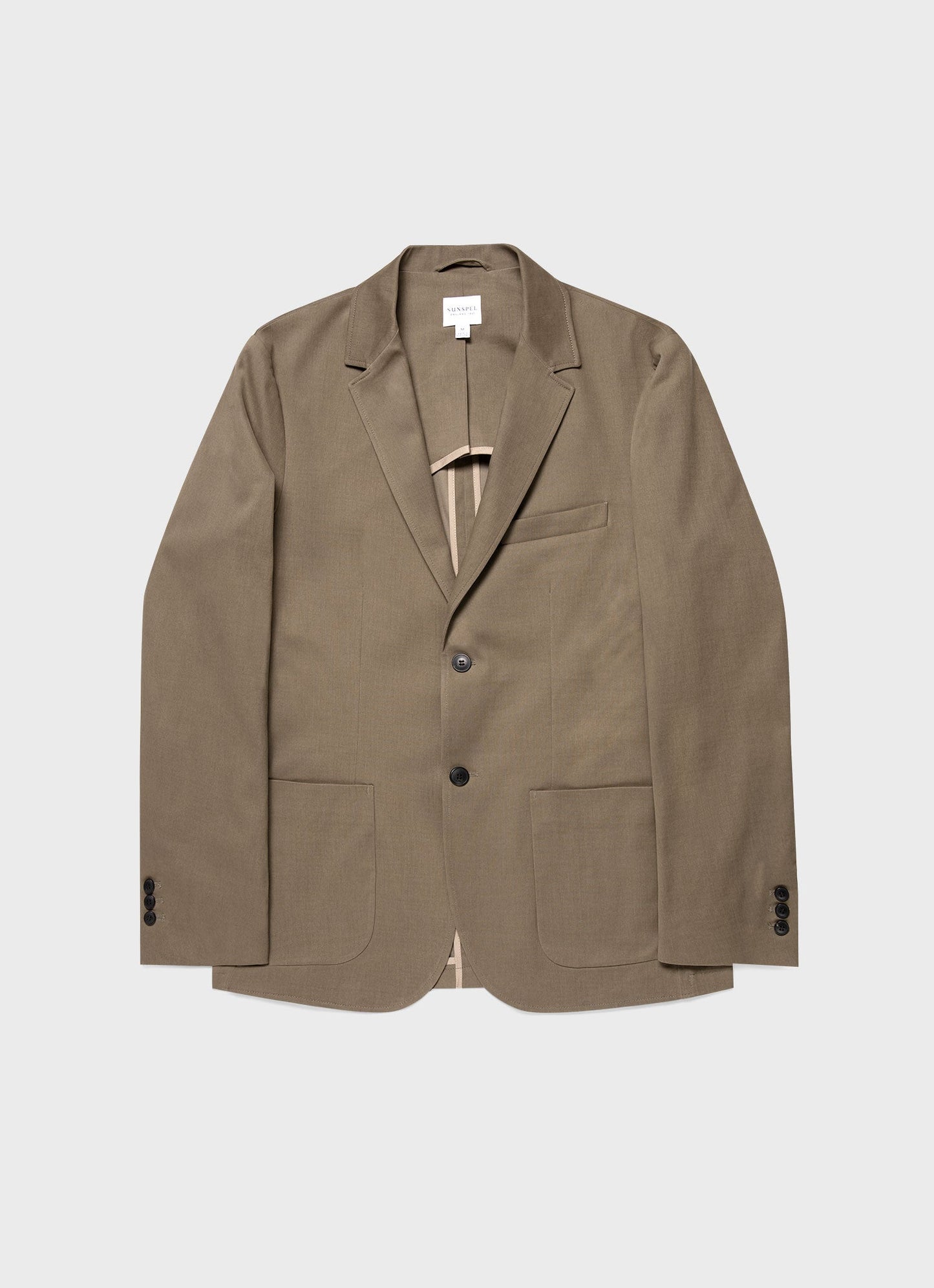 Mens Brushed Cotton Wool Blazer In Sandstone Mjac7135 Brfc