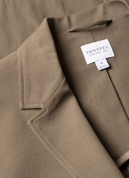 Mens Brushed Cotton Wool Blazer In Sandstone Mjac7135 Brfc