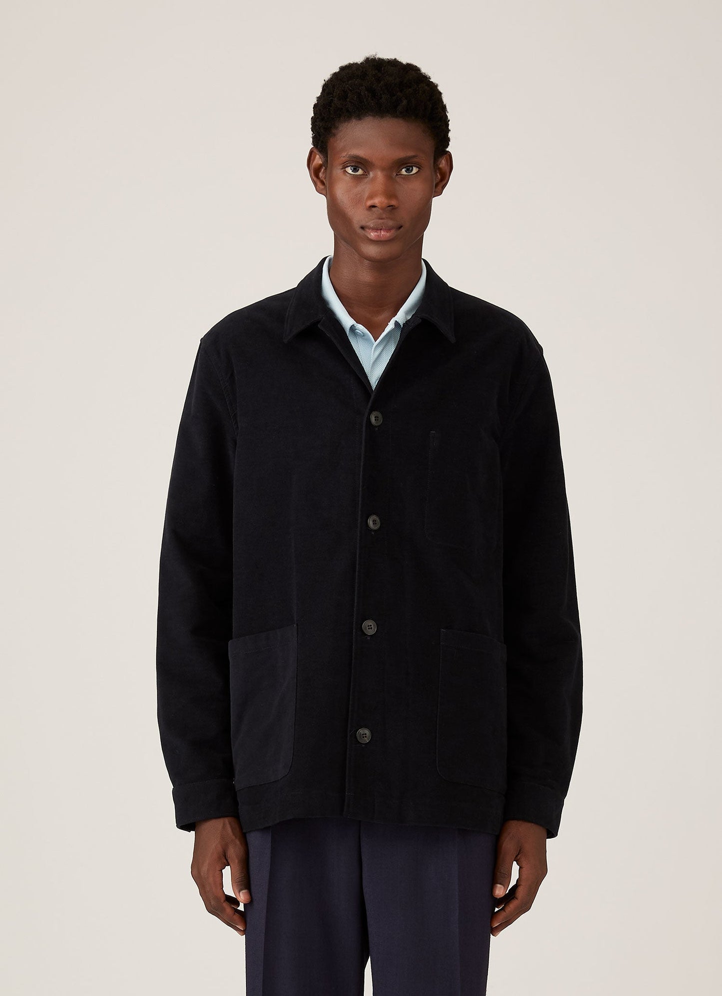 Mens Moleskin Twin Pocket Jacket In Navy Mjac7165 Buaa