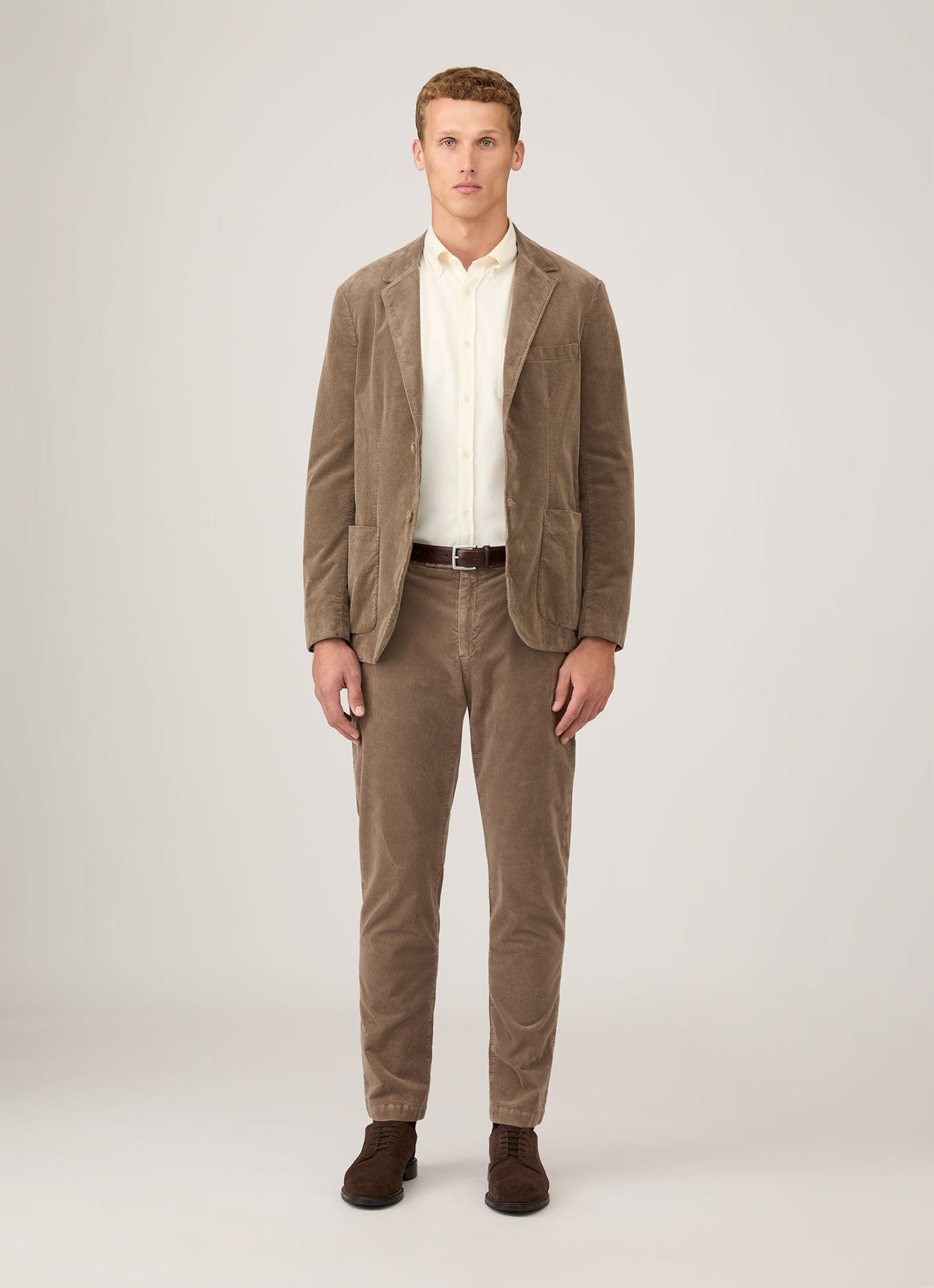 Mens Corduroy Blazer In Bark Mjac7179 Brgc