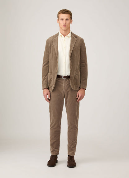 Mens Corduroy Blazer In Bark Mjac7179 Brgc