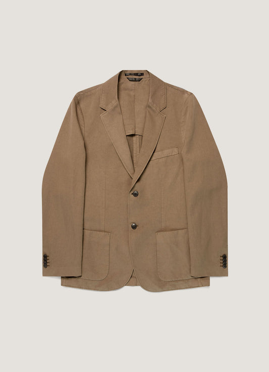 Mens Cotton Linen Blazer In Dark Cedar Mjac7220 Brgr