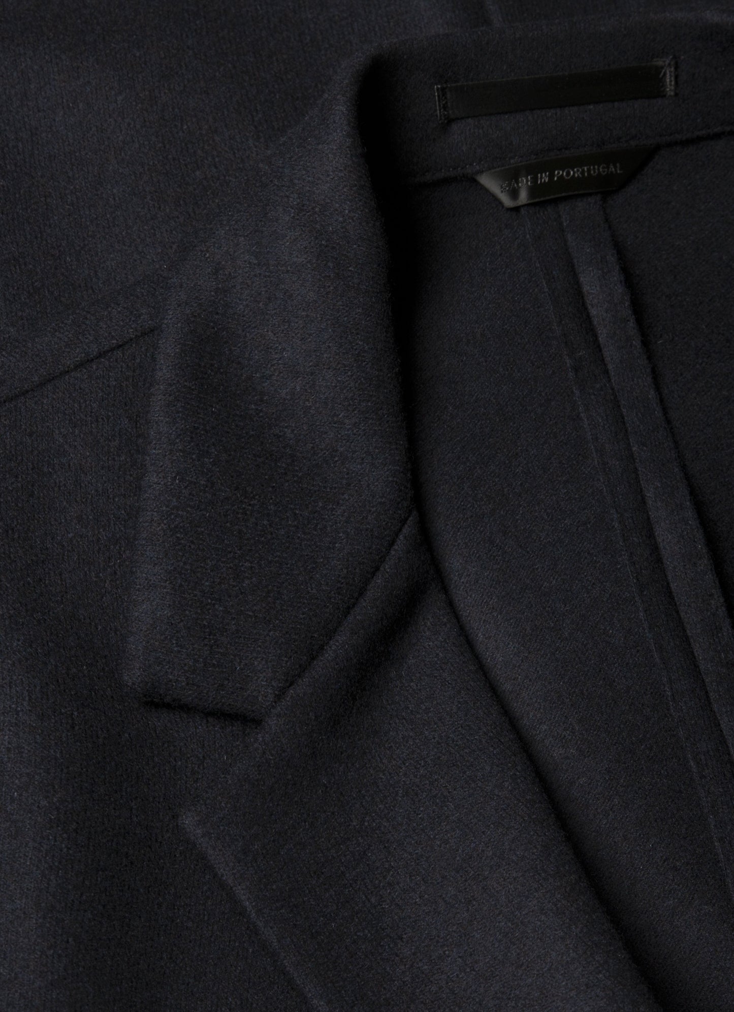 Mens Boiled Wool Blazer In Navy Mjac7192 Buaa