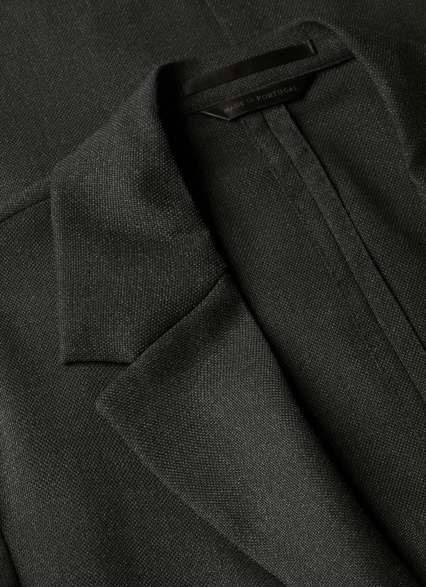 Mens Lightweight Travel Wool Blazer In Dark Charcoal Melange Mjac7197 Gybg